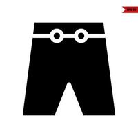 kort broek glyph icoon vector