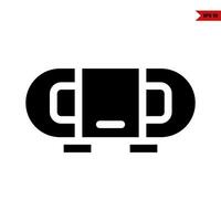 radio glyph-pictogram vector