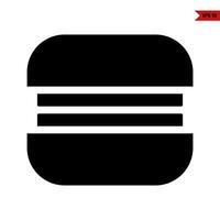 hamburger glyph icoon vector