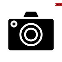 camera glyph-pictogram vector