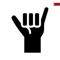 hand glyph icoon vector