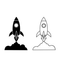 raket icoon vector. ruimte ambacht illustratie teken. shuttle symbool of logo. vector