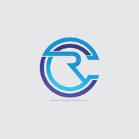 creatief cr logo ontwerp vector
