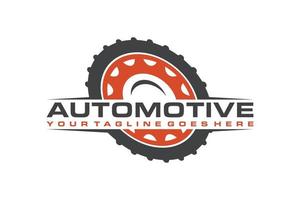 automotive wiel Actie embleem logo vector