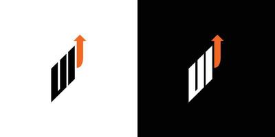 uniek en modern omhoog logo ontwerp 9 vector