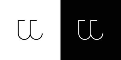 modern en uniek brief w initialen logo ontwerp vector