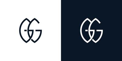 modern en koel brief gg initialen logo ontwerp vector