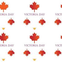 Victoria dag. rood esdoorn- Canada naadloos patroon Aan wit achtergrond vector