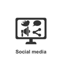 online marketing, sociaal media vector icoon