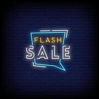 flash verkoop neonreclames stijl tekst vector