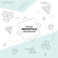 Memphis achtergrond met geometrische vormen vector