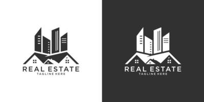 dak en huis logo vector ontwerpconcept. onroerend goed logo.