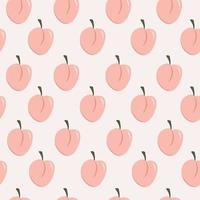 perziken Aan een roze achtergrond vector kunst illustratie
