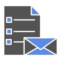 e-mail lijst vector icoon stijl