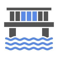 water brug vector icoon stijl