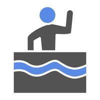 artistiek zwemmen vector icoon stijl