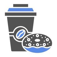 koffie donut vector icoon stijl