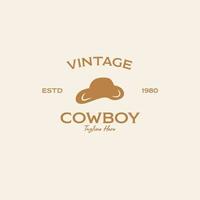 vector cowboy hoed logo ontwerp concept illustratie sjabloon idee