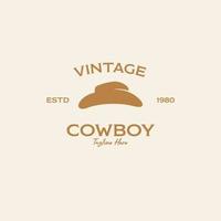 vector cowboy hoed logo ontwerp concept illustratie sjabloon idee