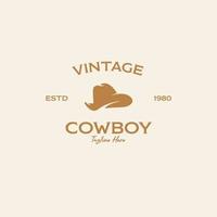 vector cowboy hoed logo ontwerp concept illustratie sjabloon idee