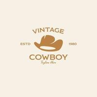 vector cowboy hoed logo ontwerp concept illustratie sjabloon idee