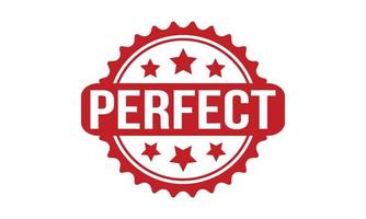 perfect rubber stempel. rood perfect rubber grunge postzegel zegel vector illustratie - vector