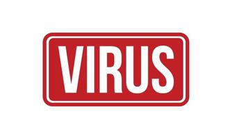 virus rubber stempel. rood virus rubber grunge postzegel zegel vector illustratie