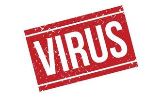 virus rubber stempel. rood virus rubber grunge postzegel zegel vector illustratie