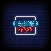 casino koninklijke neonreclames stijl tekst vector