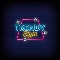 trendy stijl neonreclames stijl tekst vector