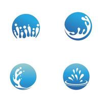 splash water natuur logo's vector