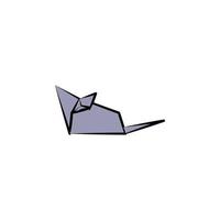 muis gekleurde origami stijl vector icoon