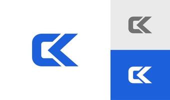modern en mannelijk brief ck monogram logo ontwerp vector