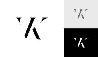 gemakkelijk en luxe brief vk monogram logo ontwerp vector