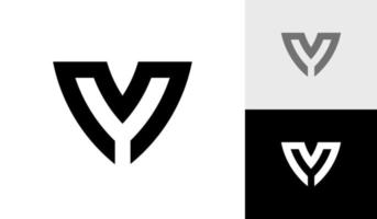 brief mijn eerste monogram embleem logo ontwerp vector