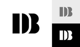 brief db monogram logo ontwerp vector