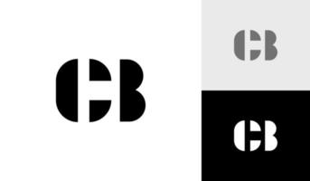 brief cb eerste monogram logo ontwerp vector