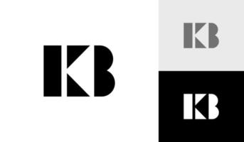 brief kb eerste monogram logo ontwerp vector