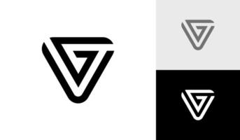 brief gv eerste monogram logo ontwerp vector