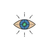 virtueel realiteit oog gekleurde vector icoon