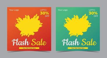 flash-verkoop sociale media post en flyer vector