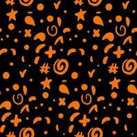 kleurrijk abstract confetti, dots vector naadloos patroon achtergrond voor halloween ontwerp. vakantie backdrop voor omhulsel papier, kleding stof, textiel, plakboek.