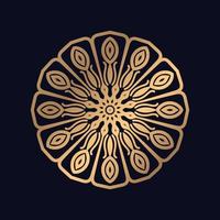 gouden arabesk luxe goud helling donker mandala achtergrond ontwerp vector