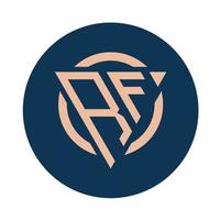 creatief gemakkelijk eerste monogram rf logo ontwerpen. vector