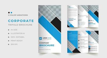 zakelijke drievoud brochure sjabloon ontwerp vrij vector