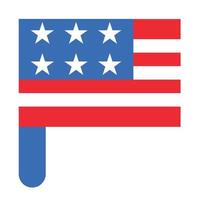Amerikaans vlaggen van gedenkteken dag vlak icoon reeks vector