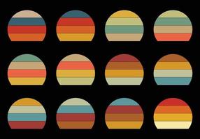 retro wijnoogst zonsondergang vector ontwerp wijnoogst zomer kust zonsondergang