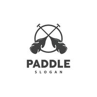 peddelen logo, boot peddelen vector, gekruiste peddelen icoon, illustratie symbool gemakkelijk ontwerp vector