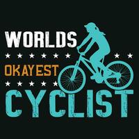 fietser t-shirt ontwerp vector