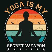 yoga typografisch grafiek t-shirt ontwerp vector